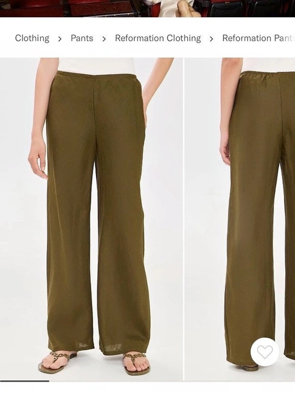 Reformation Gale Linen Pants Wide Leg Linen Pants Size Small Like New